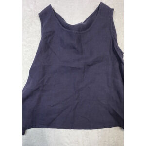 Bryn Walker Plum Linen Sleeveless Top Women’s Size XL Resortwear Cruise Beach